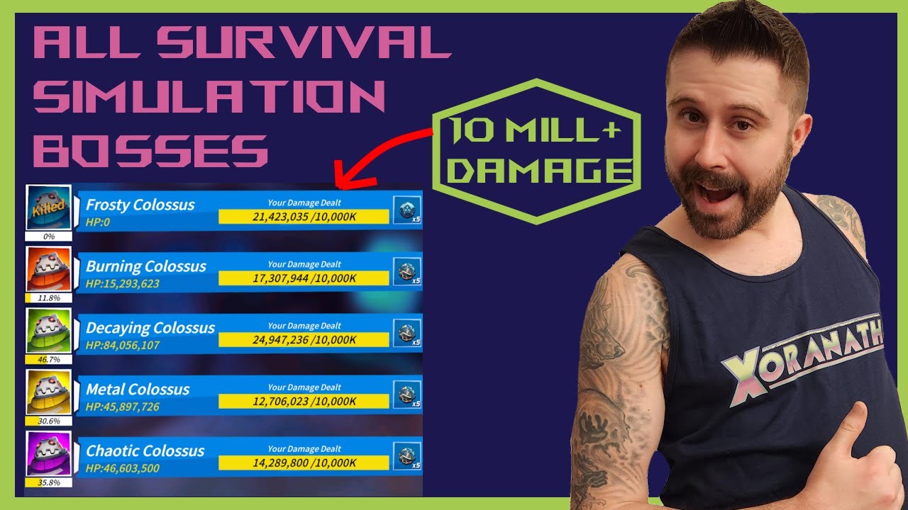 My Survival Simulation Teams 10 million+ Damage All Bosses - Element Fission