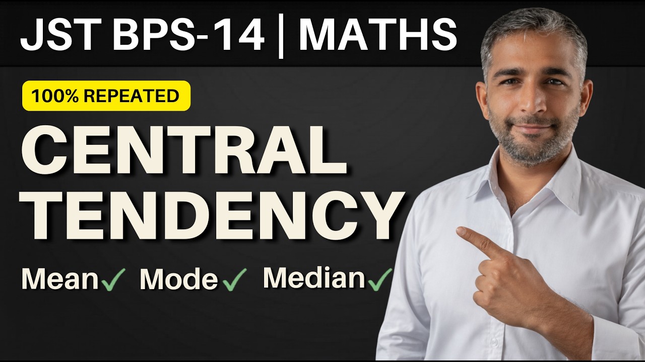 100% Repeated MCQs | Mean Mode Median | JST BPS-14
