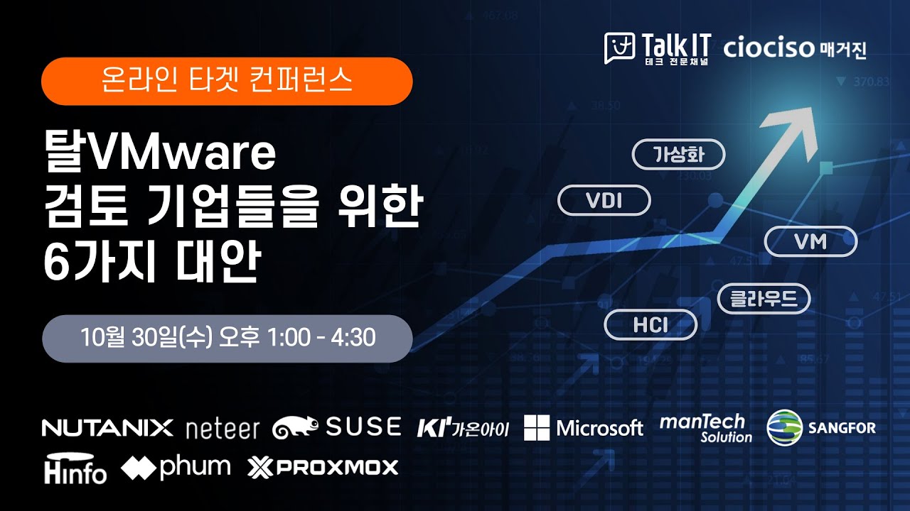 탈VMware 검토 기업들을 위한 6가지 대안: 뉴타닉스, 수세, Microsoft Azure, 맨텍솔루션, 상포, Proxmox(더품) [토크아이티 타겟컨퍼런스]