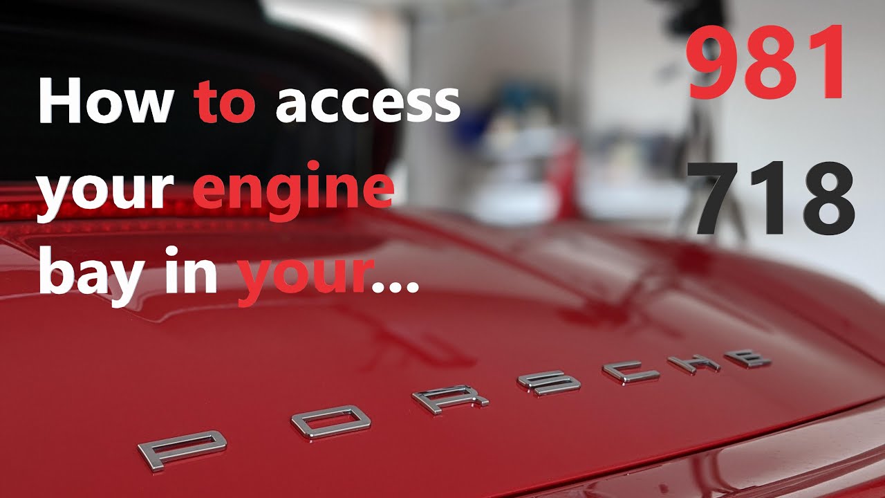 How to access the engine bay in a Porsche 981 Boxster! Engine cover removal 718, Spyder, filters