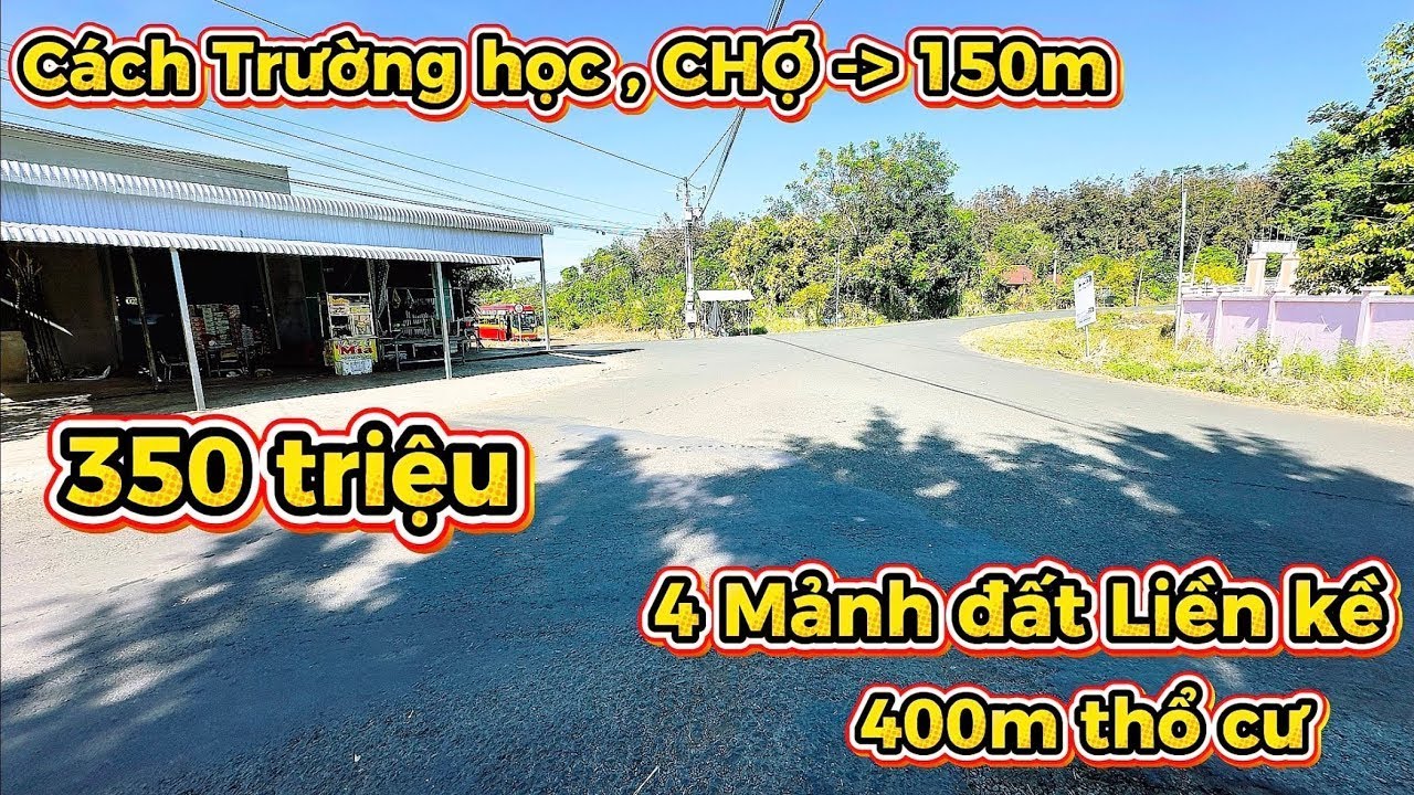 ⚠️ Bán Trong Tuần! 400m² Thổ Cư – Trường Chợ Sát Bên – Giá Ngộp chỉ từ  350 Triệu