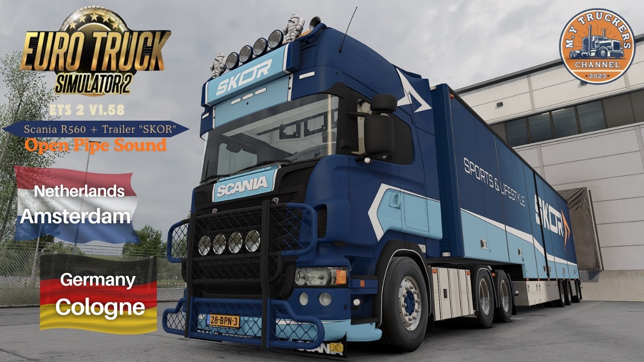 ETS2 1.58 Mod Scania R560 SKOR Topline + Trailer  