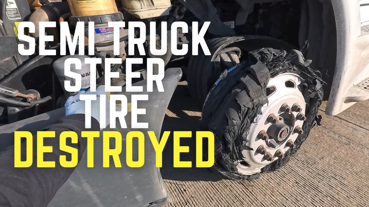 Dangerous Tire Change On A Very Busy Highway