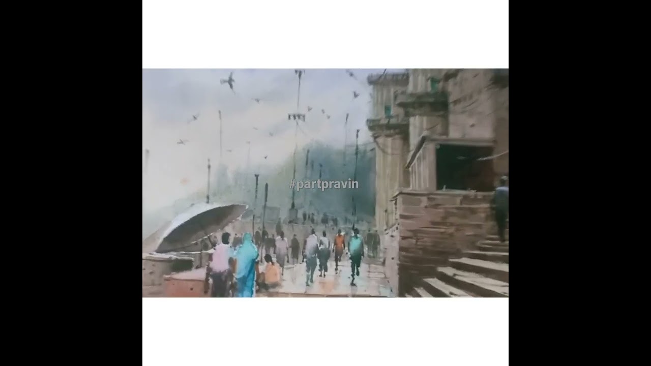 #watercolorpainting #Varanasighat