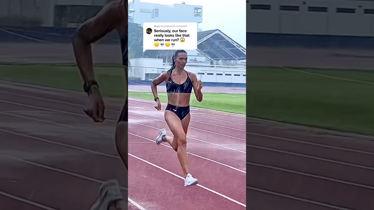 GRAVITY IMPACT IN SLOWMO 😱 #running #slowmotion #raining #gravity
