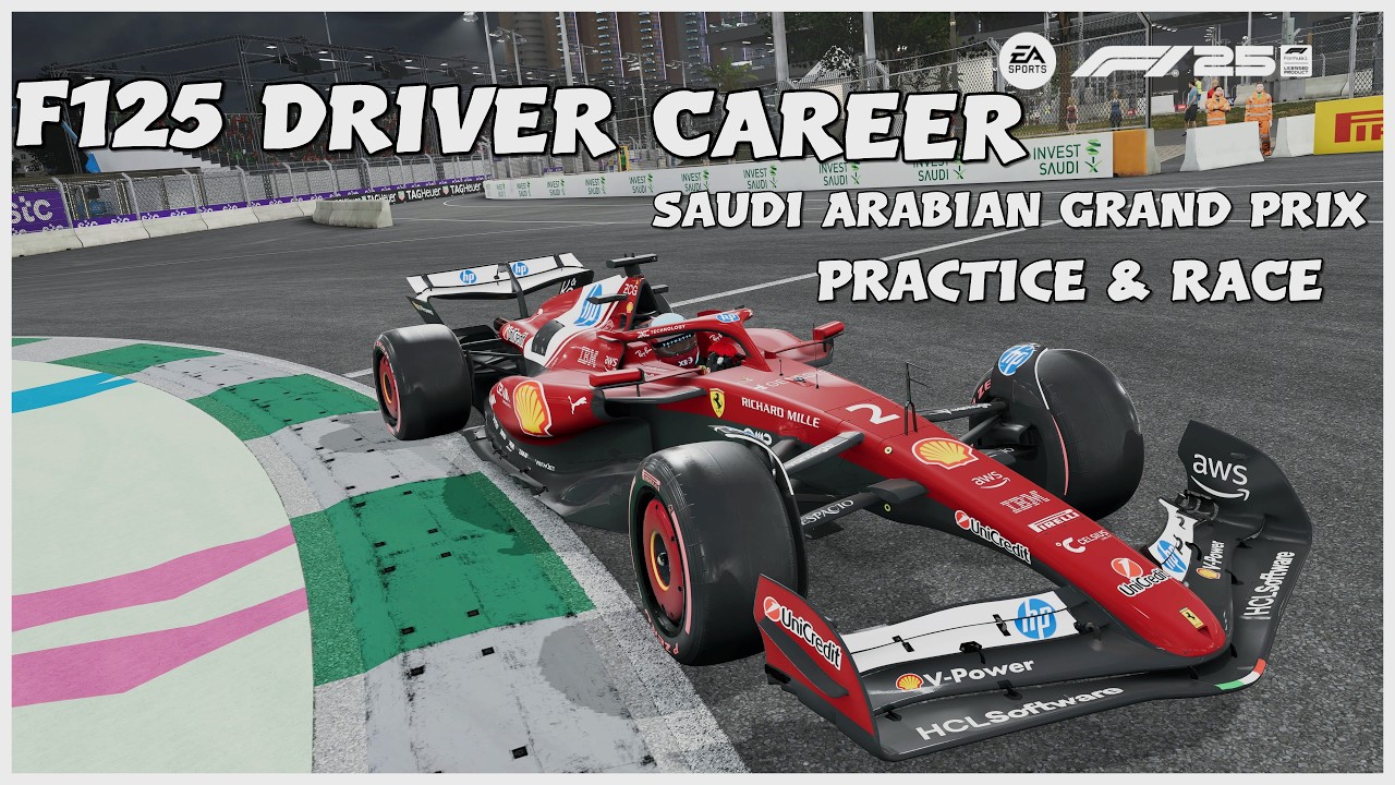 F125 Driver Career Part 5 (Saudi Arabian Grand Prix) //CONTROLLER GAMEPLAY// NO COMMENTARY//