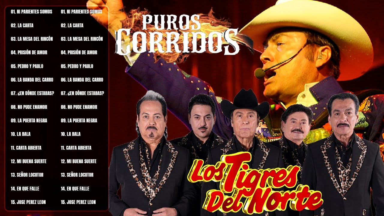 1 Hora De Puros Corridos De Los Tigres Del Norte Éxitos - Los Tigres Del Norte Mix 2024 Pa Pistear