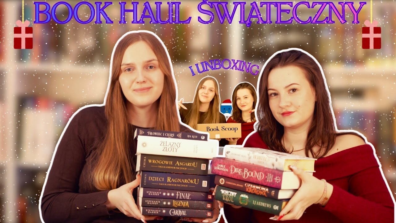 Jakie książki dostałyśmy na święta? - Bookhaul i mini unboxing (mystery box)🫣🤫