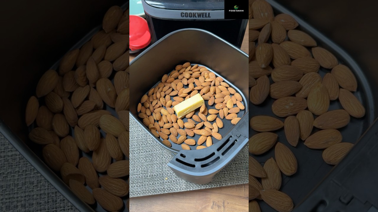 Viral Roasted Badam/Almond in air fryer #shorts #yt #trendingshorts #viralreels
