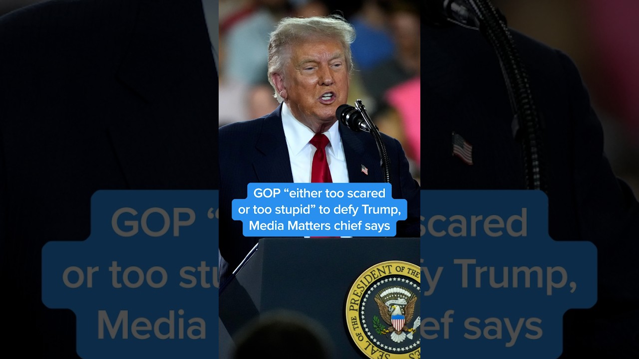 GOP 'either too scared or too stupid' to defy Trump, Media Matters chief says