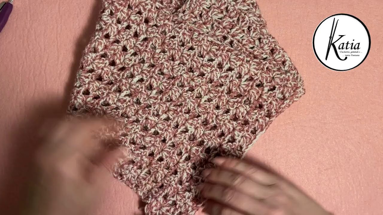 Tutorial uncinetto scaldacollo glitterato con bottoni