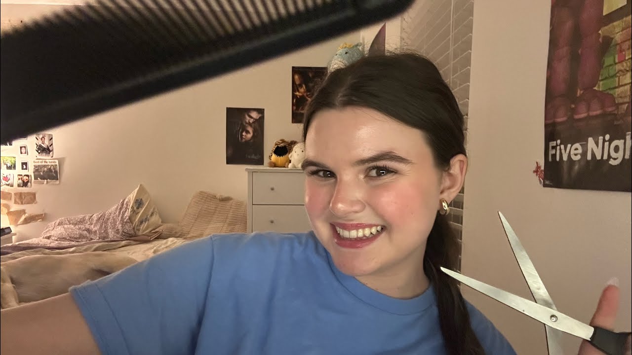 ASMR-ролевая игра с стрижкой!! *жую жвачку, говорю тихо* 💈💇