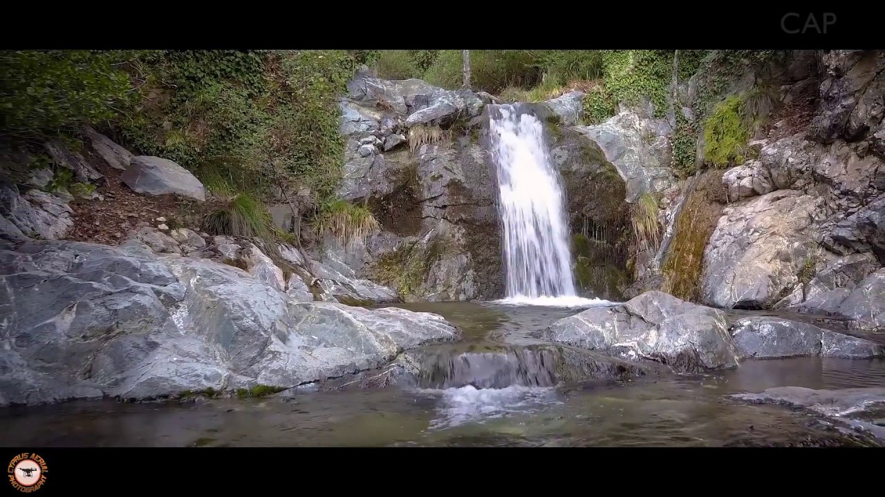 Cyprus Chandara Waterfall with Drone