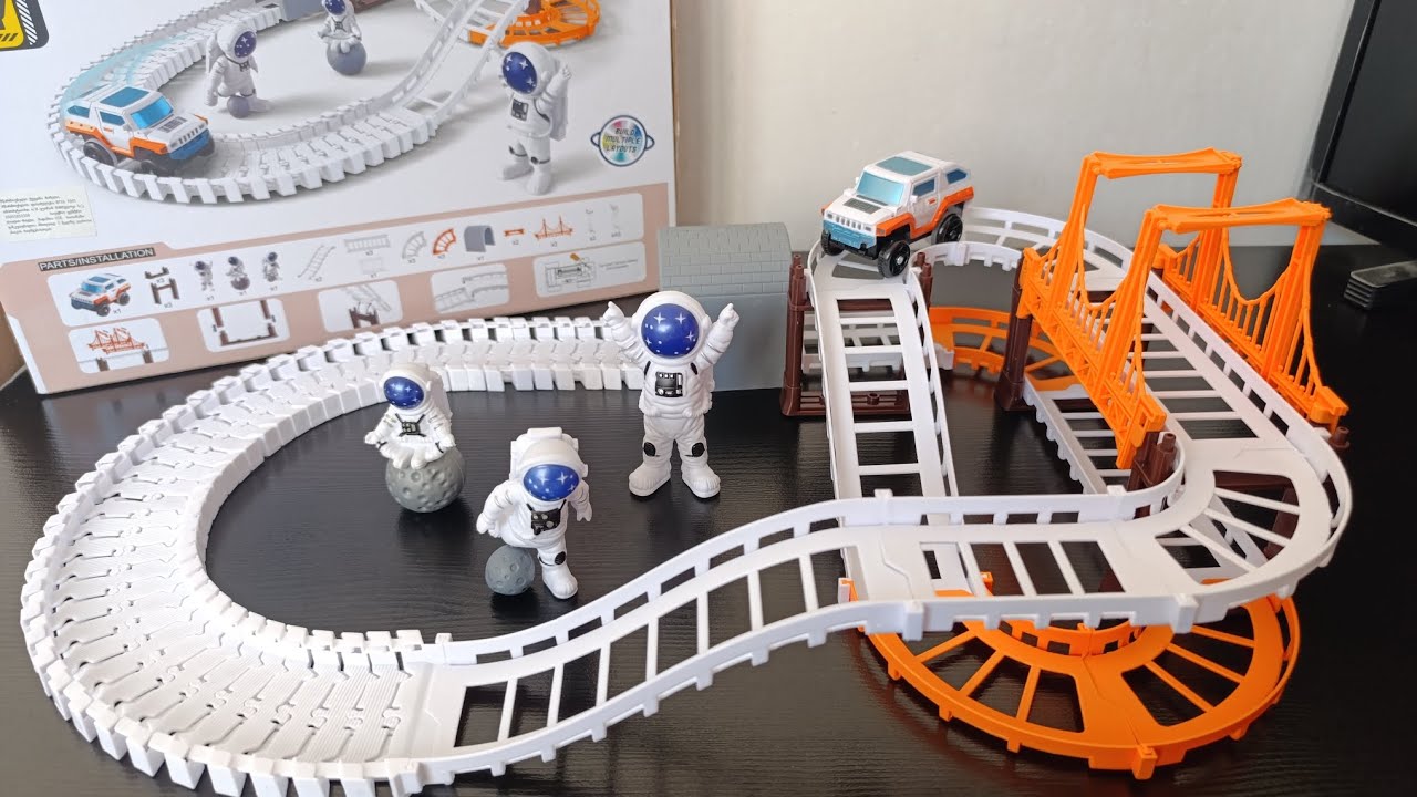 9 Minutes Satisfying With Unboxing DIY Education Outer Space Track | ASMR | Unboxing & Review