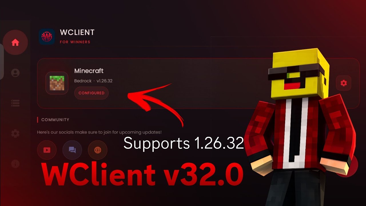 WClient v32.0 Supports Minecraft 1.26.32 🔥 | Best Client MCPE