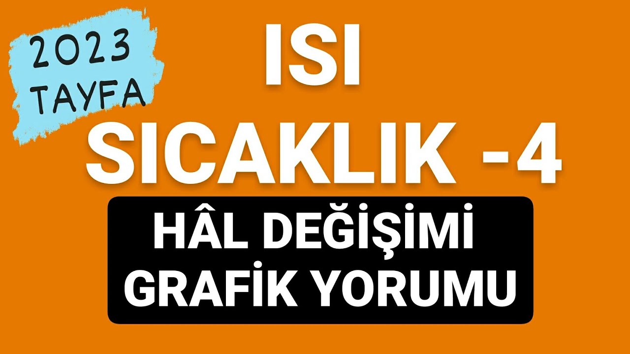 ISI VE SICAKLIK -4 | HAL DEĞİŞİMİ | GRAFİK YORUMU + SORU ÇÖZÜMÜ |