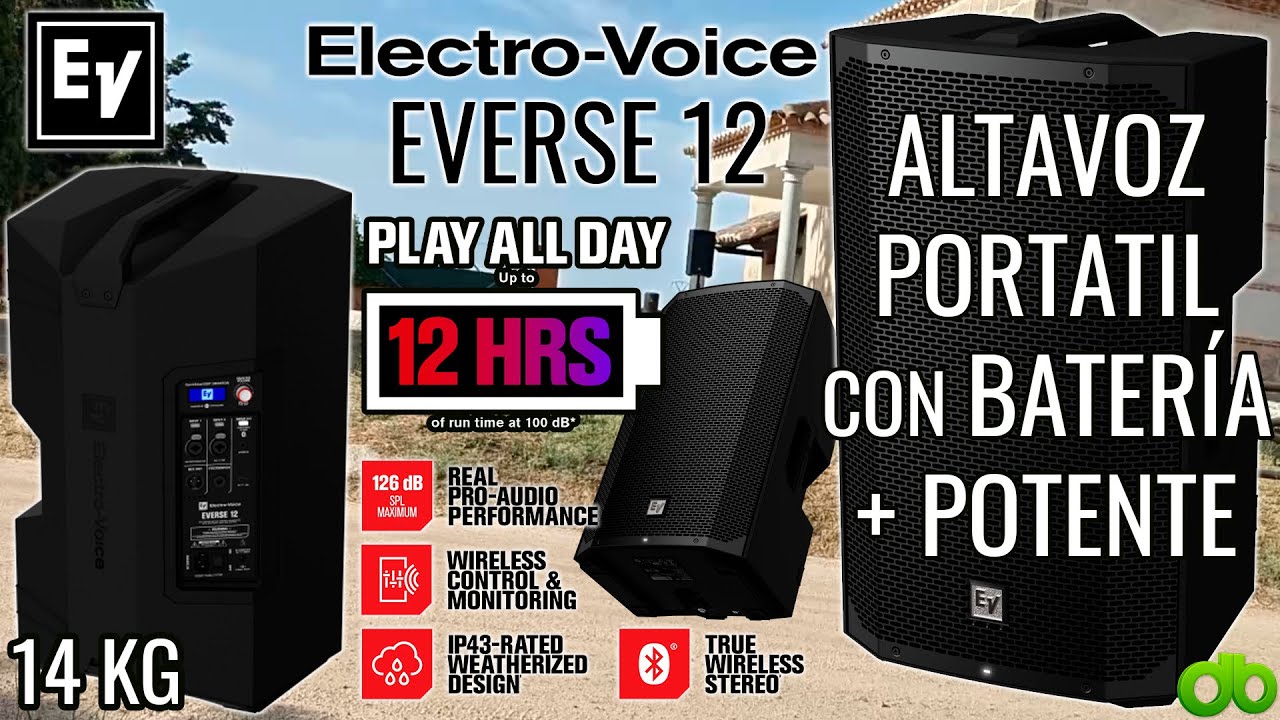 Electro-Voice EVERSE 12 El Mejor Altavoz BT Portátil con Batería (6-12h Autonomía) Unboxing y Review