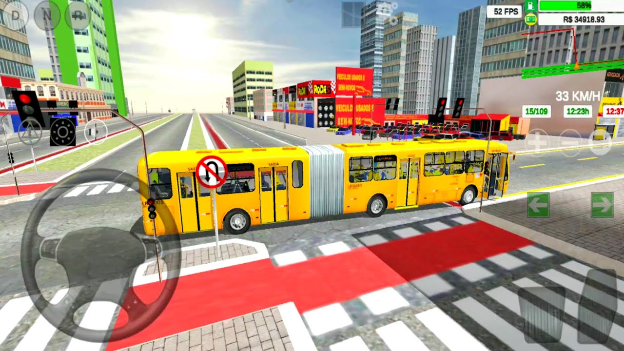 Brazil Bus Driver Simulator #6 - Onibus Articulado Driving - Android Gameplay