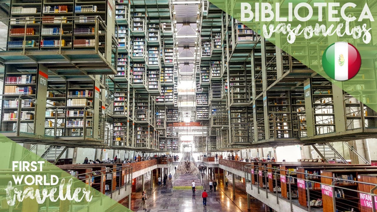 Biblioteca Vasconcelos | AMAZING library in CDMX! | MEXICO CITY - **Traducción al español**