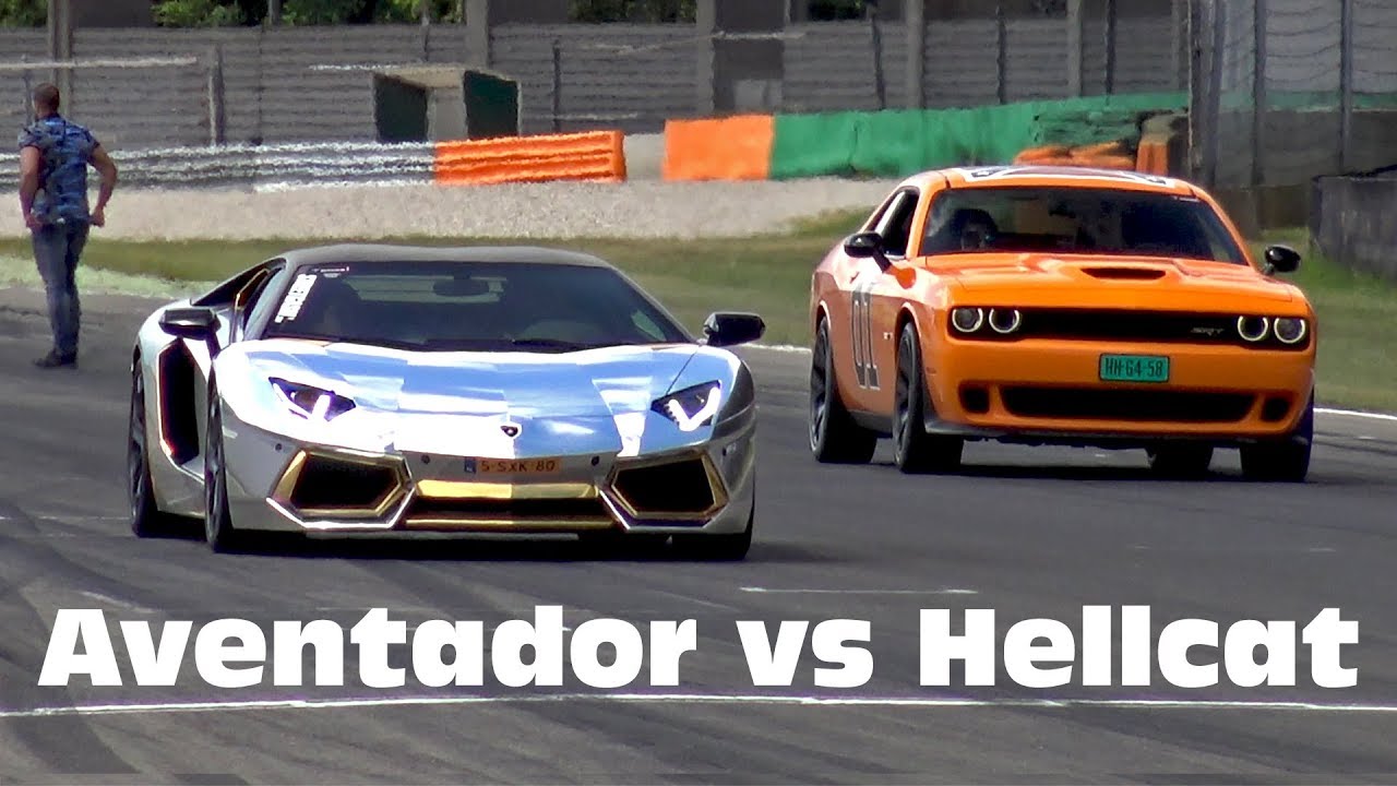 Lamborghini Aventador LP700 vs Dodge Challenger SRT Hellcat