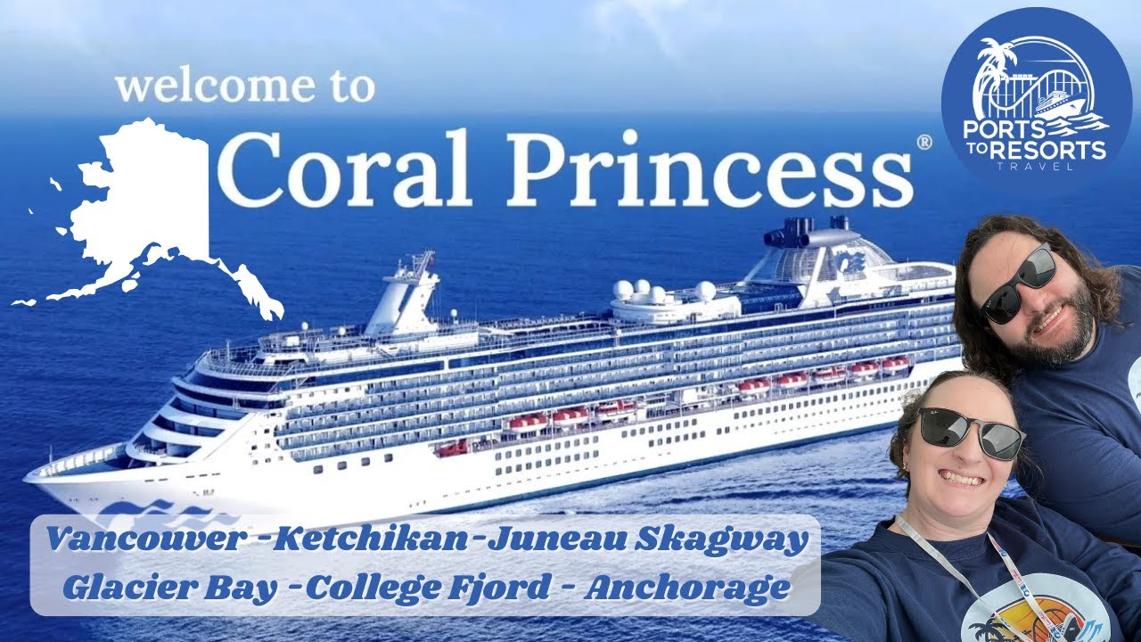 Посадка на круизный лайнер Coral Princess и день в море | Из Ванкувера в Анкоридж | Июнь 2025 г., 4K