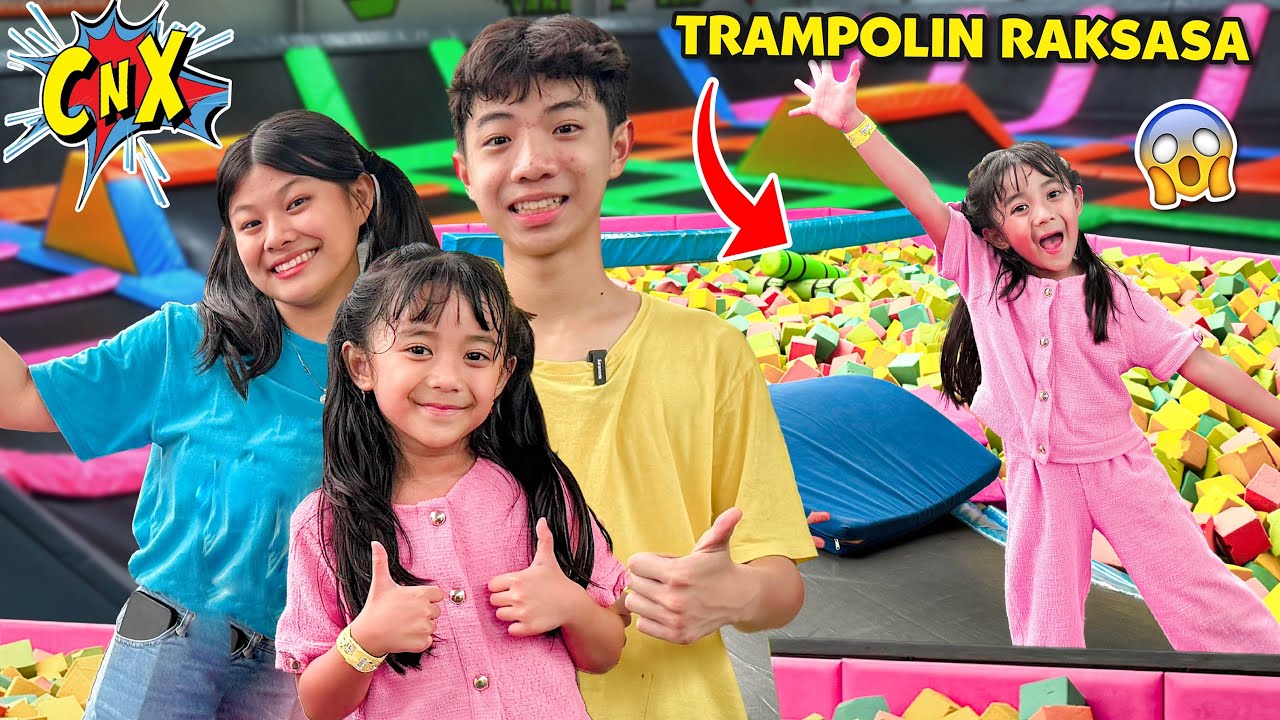 SAMANTHA DAN CNX ADVENTURERS MAIN TRAMPOLIN DI BOUNCE STREET ASIA JAKARTA !! 😍