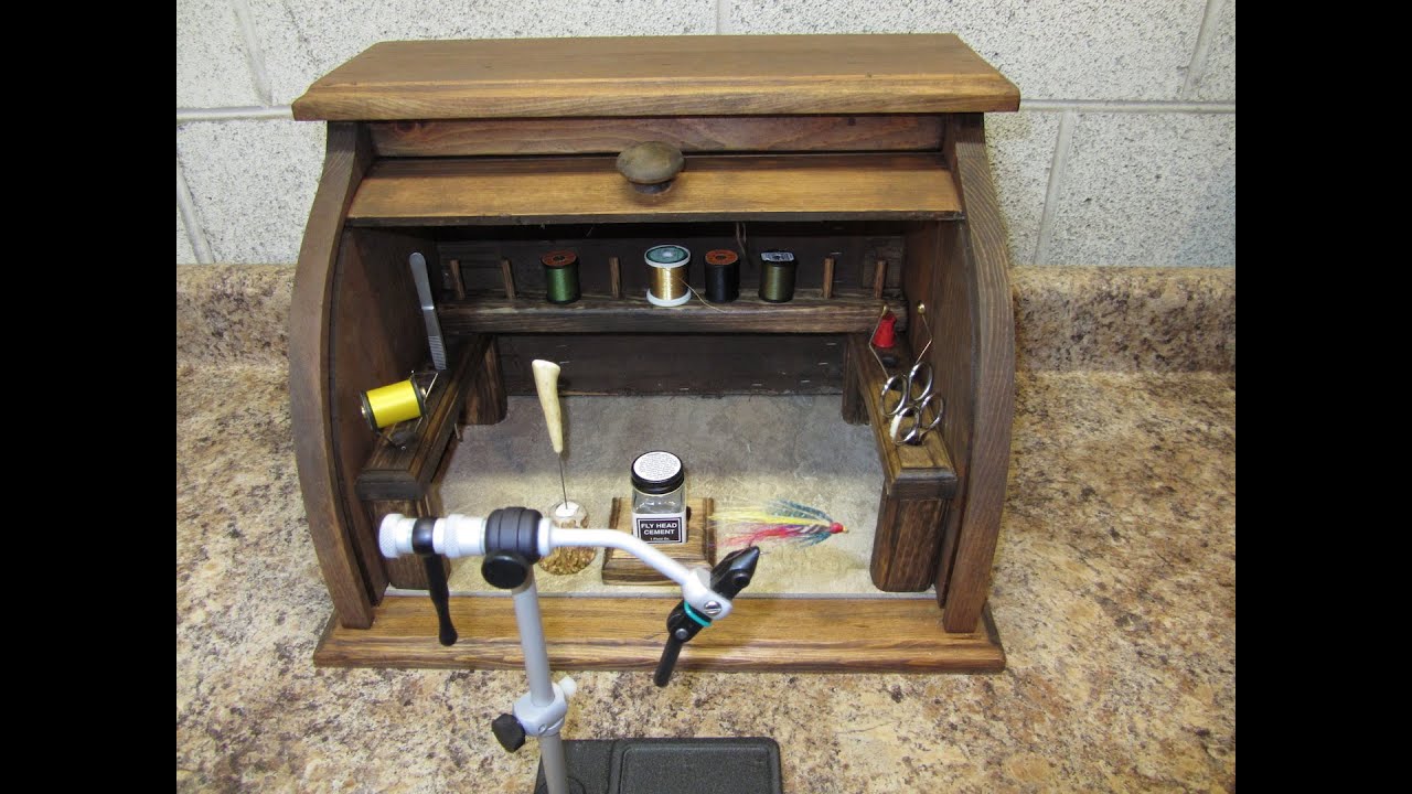 Bread Box Fly Tying Bench - Homemade