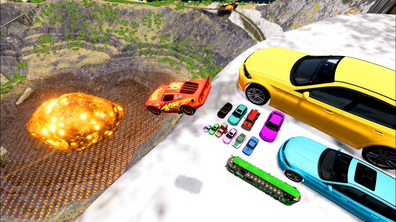 💀 BIG & SMALL CARS vs LEAP of DEATH #2 🔥💥 – BeamNG.drive Ultimate Crash Challenge | BeaDH Gaming