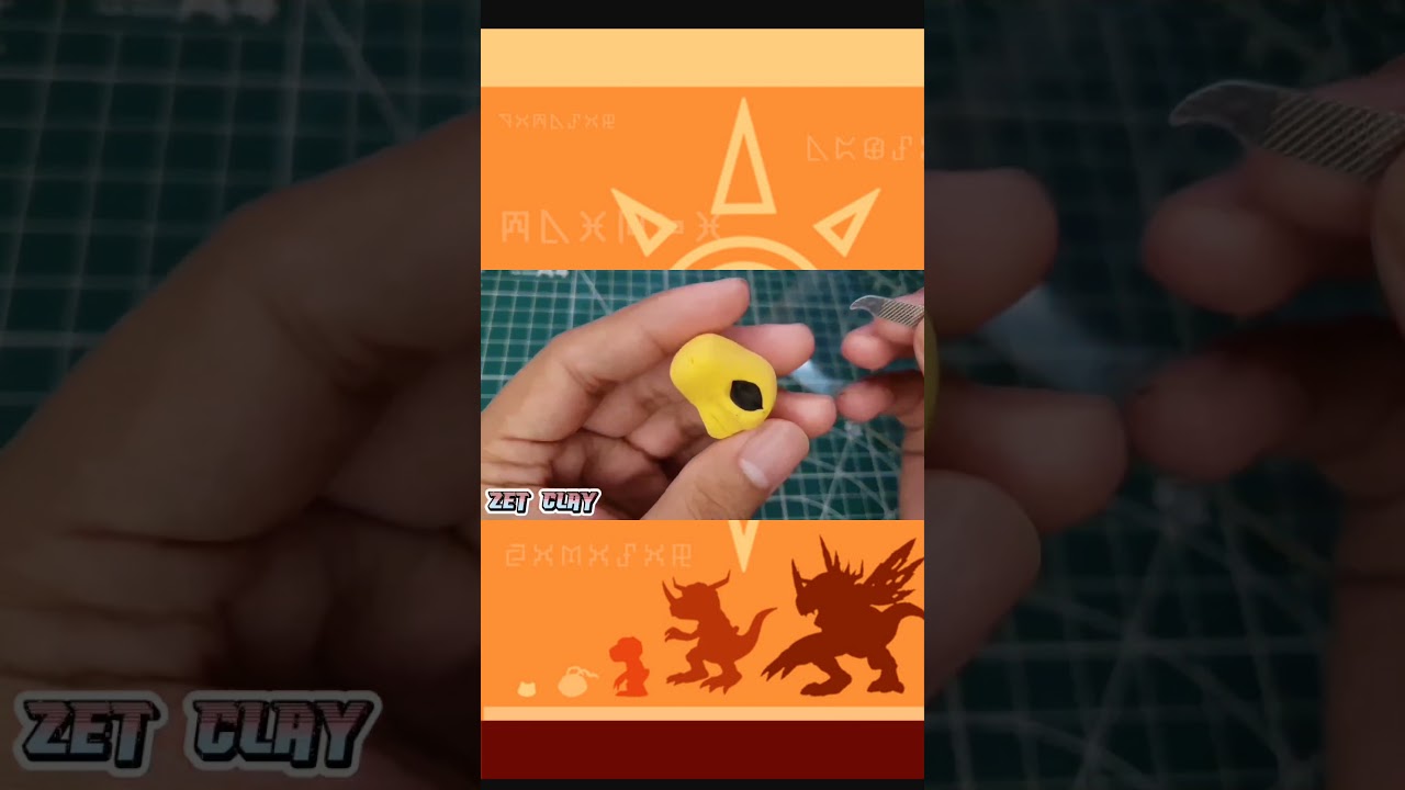 Sculpting  Agumon from Digimon #shorts