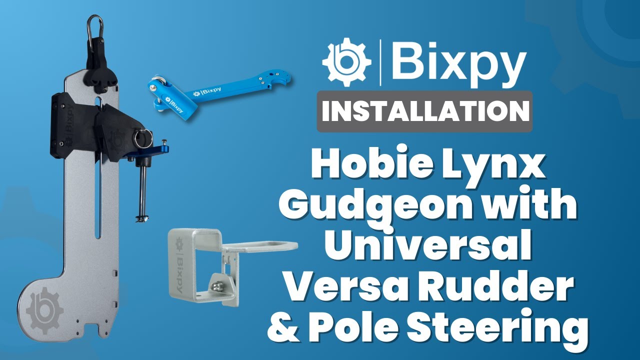 Hobie Lynx Gudgeon with Universal Versa Rudder & Pole Steering Installation