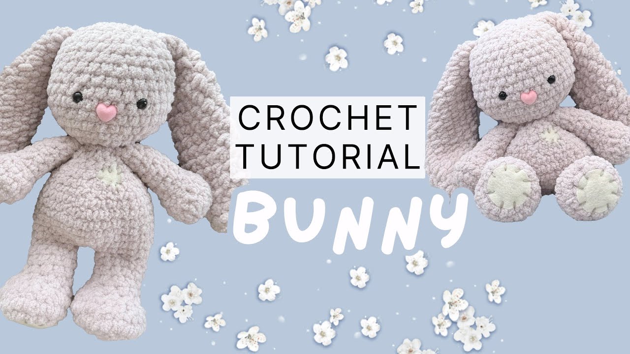 Beginner Friendly Crochet BUNNY Plush Tutorial - Step-by-step - Free & Easy Amigurumi Pattern Rabbit