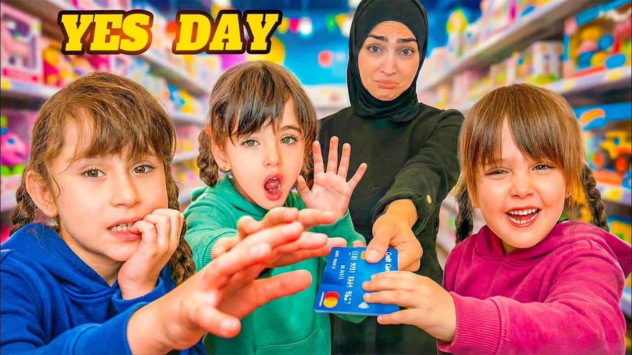 يوم كامل ممنوع قول لا لبناتي ملك وماريا وكتاليا جننوني بالyes day  واخدوني على اماكن غريبة! 
