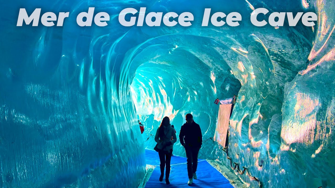 Mer de Glace Ice Cave French Alps Walking Tour | 4K