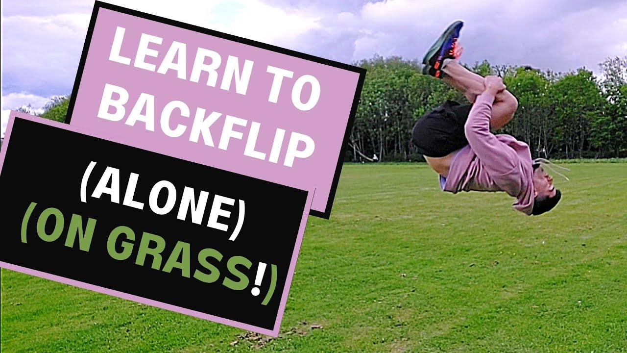 Learn how to back flip on grass by yourself! // Backflip tutorial