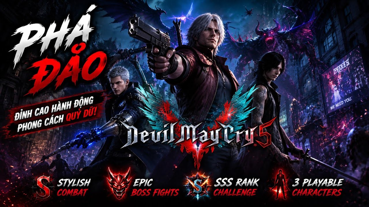 [Toàn Tập Việt Hóa] Devil May Cry 5 [4K PC  - No Commentary]