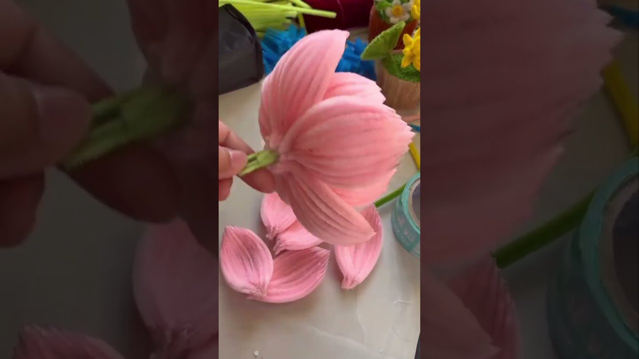 Hướng dẫn ghép cánh hoa sen kẽm nhung rất đơn giản