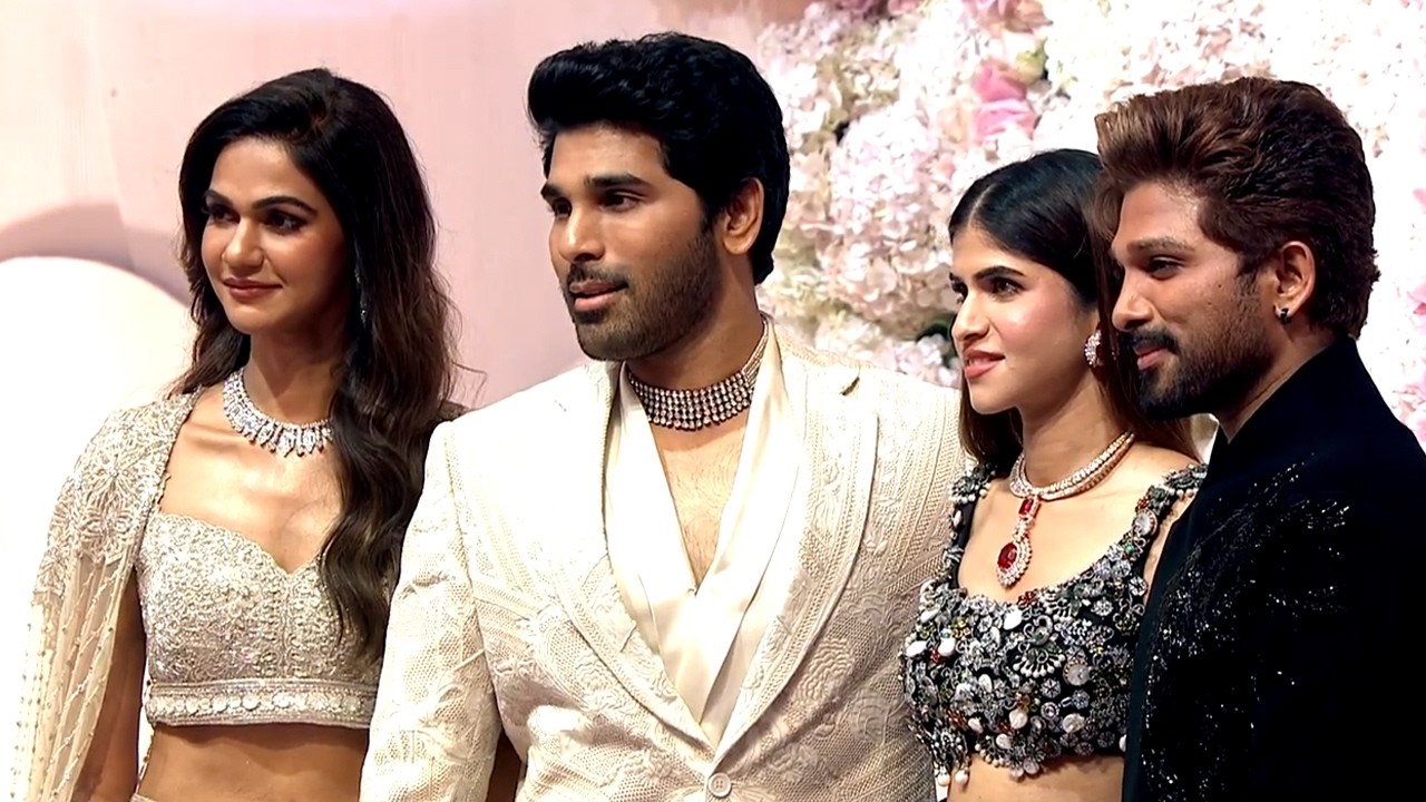 Allu Arjun & Sneha Reddy Visuals at Allu Sirish and Nayanika Pre Wedding | Silver Screen