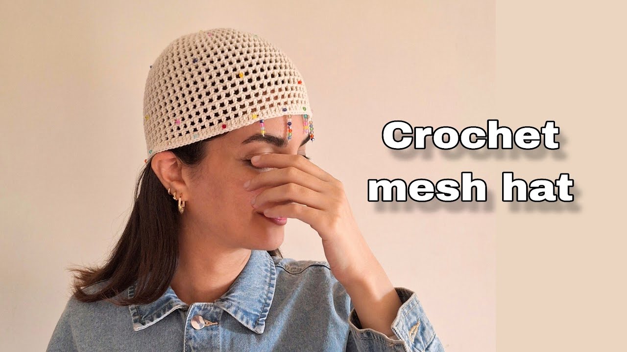 Crochet mesh hat tutorial / for lefthanders / Super easy / Step by step for beginners ✨️