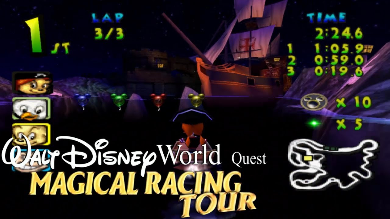 Walt Disney World Quest: Magical Racing Tour (PS1) 105% - Part 9 - Pirates of the Caribbean