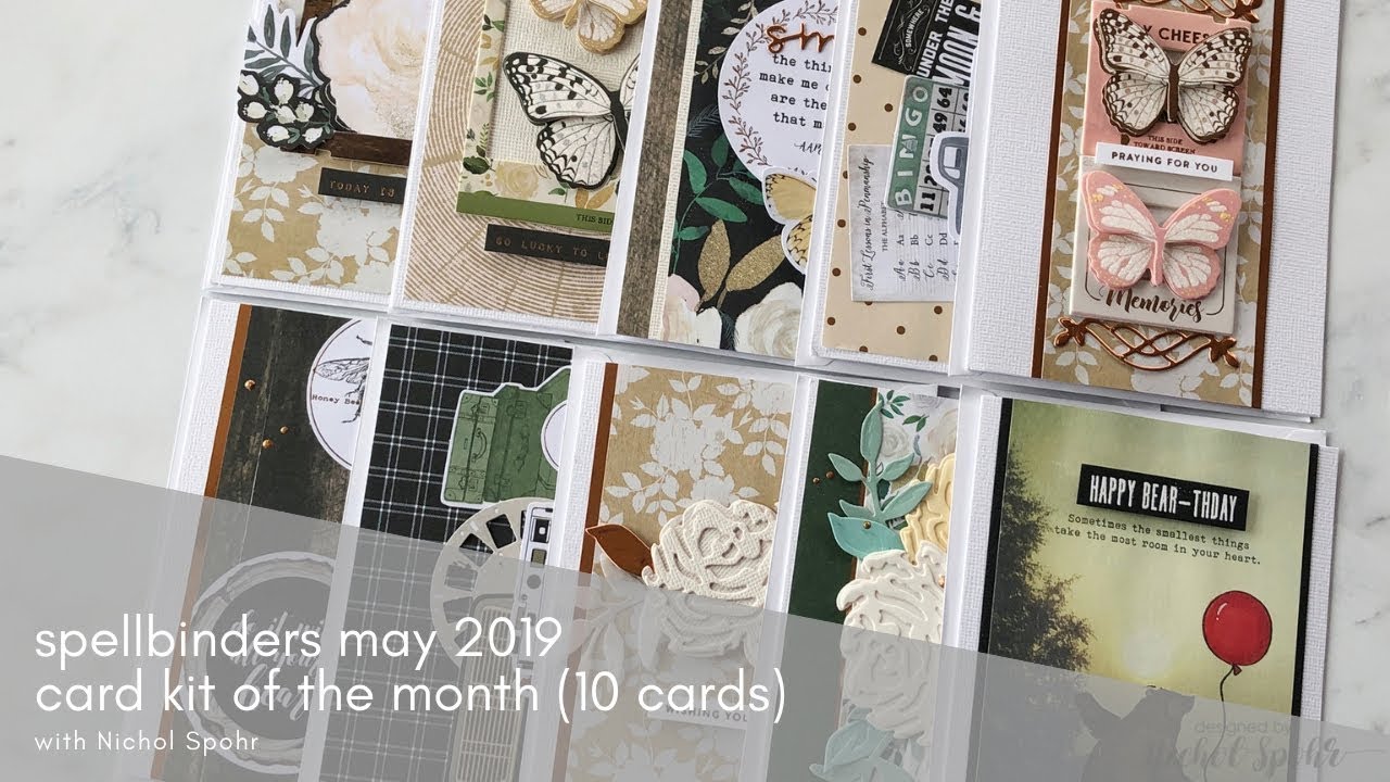 Spellbinders May 2019 Card Kit of the Month (10 cards)