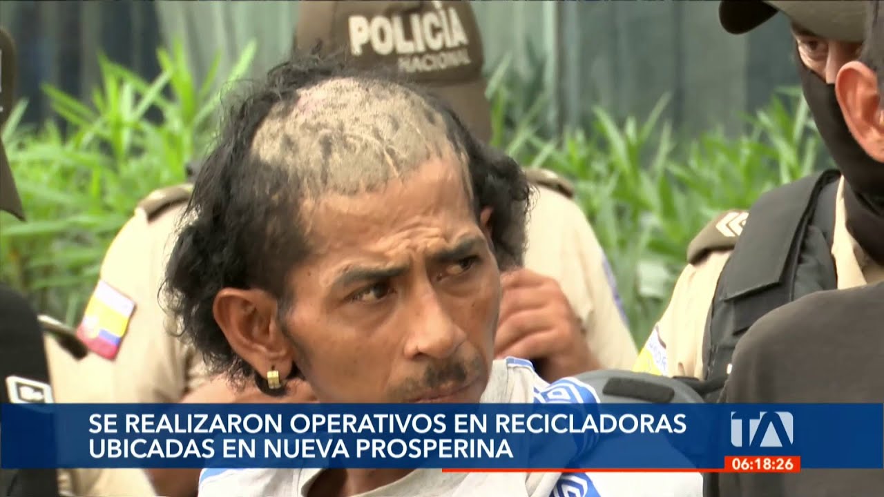 La Policía realizó operativos en recicladoras de Nueva Prosperina, noroeste de Guayaquil