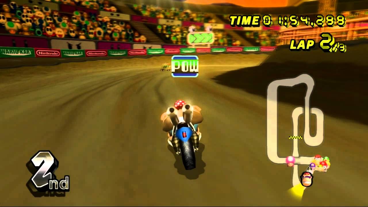 Mario Kart Wii (Wii) walkthrough - GCN Waluigi Stadium