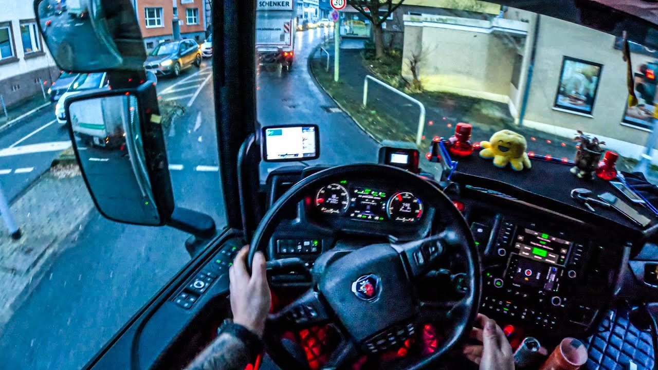 ASMR 🇩🇪 POV Truck Driving Scania R500 | This Is Crazy Driving In Germany | 4k HD |