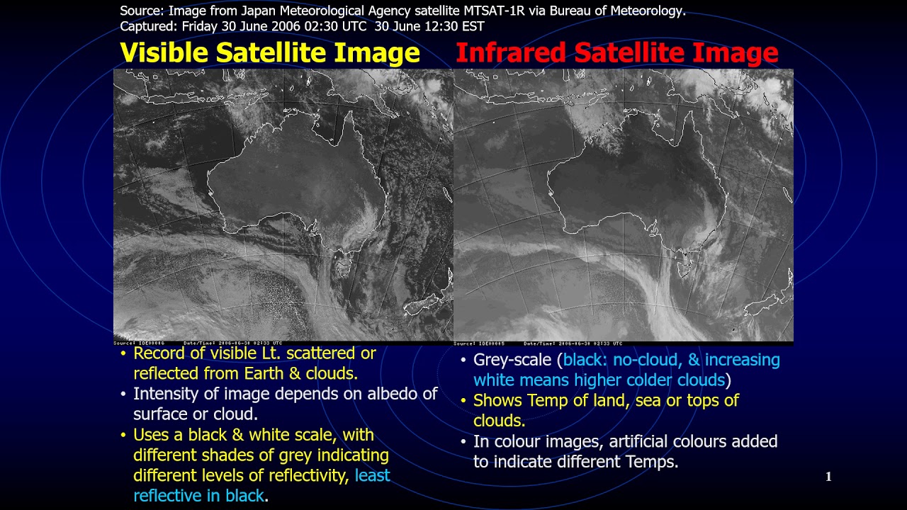 Weather Maps available to mariners -  Visible, Infra-red, and Water vapour images