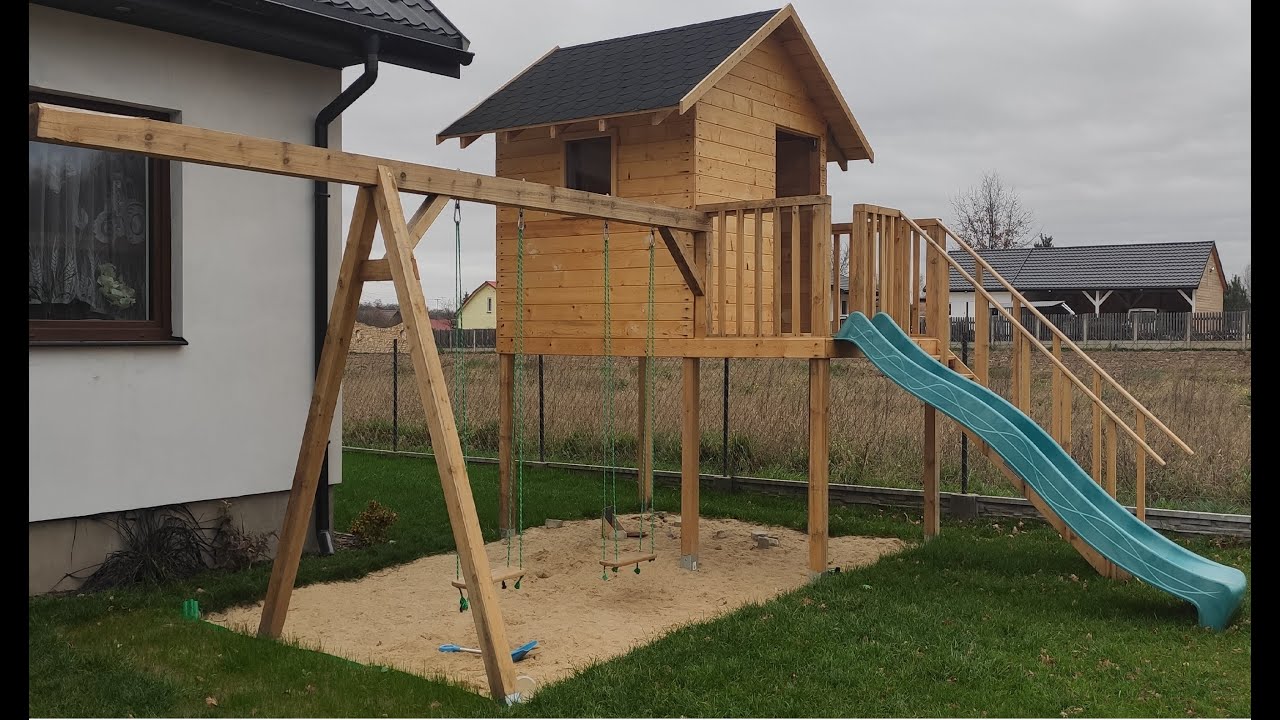 #5-Jak zbudować domek z huśtawką oraz ze zjeżdżalnia. (child's playhouse).cz1