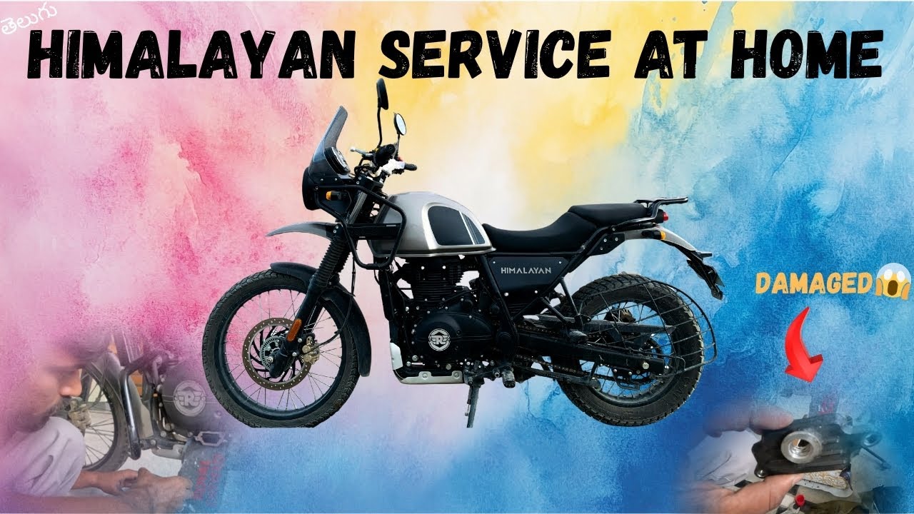 HIMALAYAN 411 SERVICE AT HOME||WENT WRONG🥲#royalenfield #telugu #vlog #bikeservice #motovlog