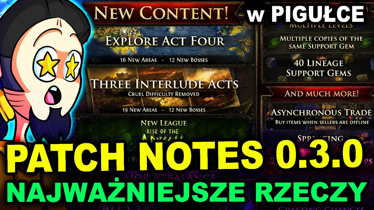PATCH NOTES 0.3.0 w Path of Exile 2 w PIGUŁCE