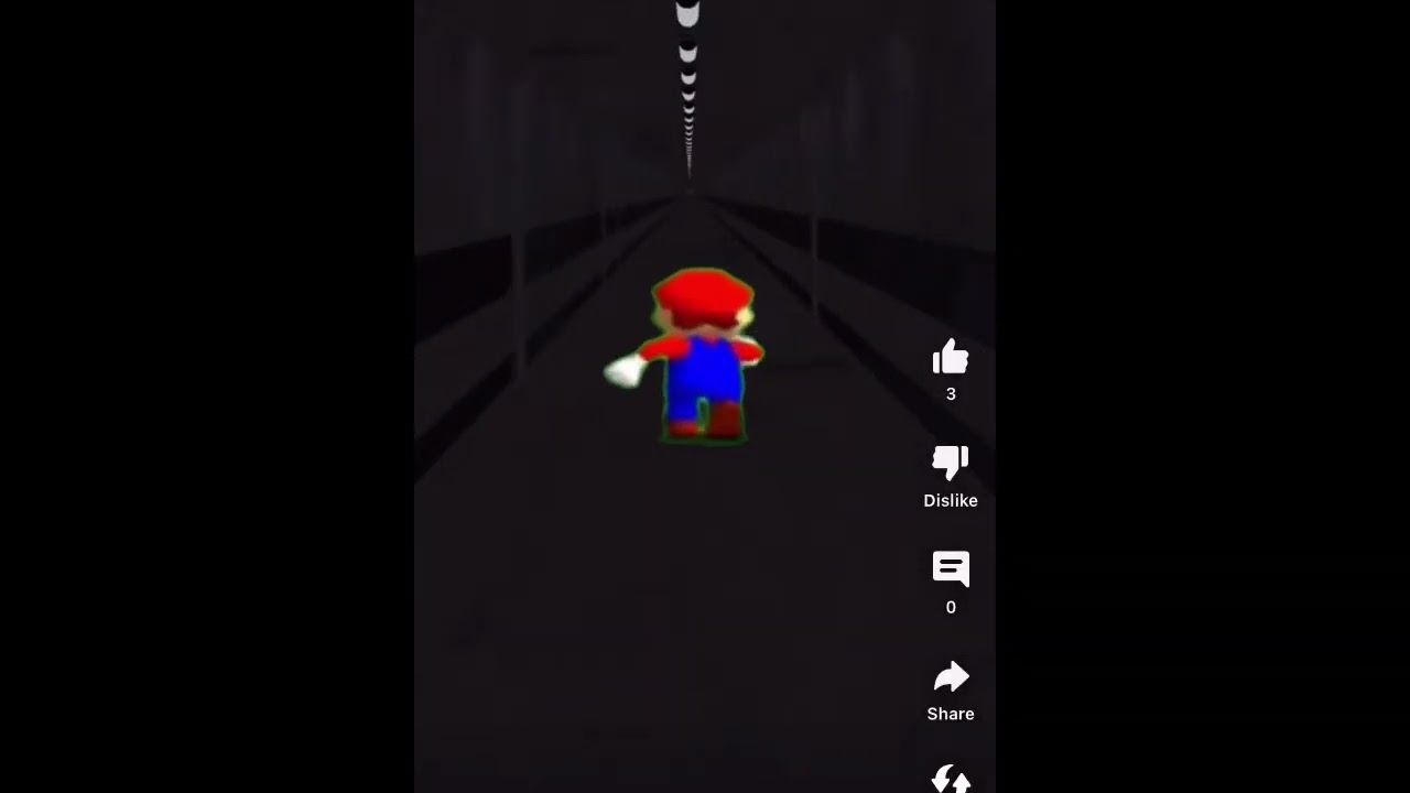 Mario running down an endless hallway