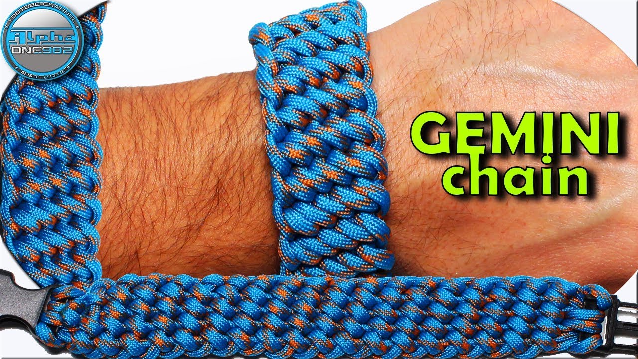 World of Paracord How to make Paracord Bracelet GEMINI paracord chain DIY  Tutorial