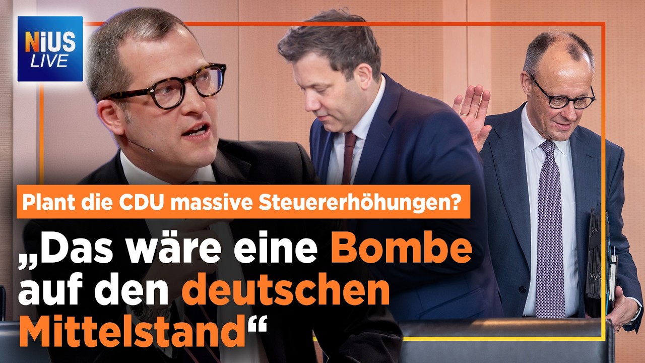 Nächster Merz-Wortbruch? CDU flirtet mit höheren Steuern für „Reiche“ | NIUS Live vom 16.03.2026